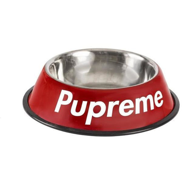 Supreme Dog Bowls Red/Silver (Set of 2) S/S 23