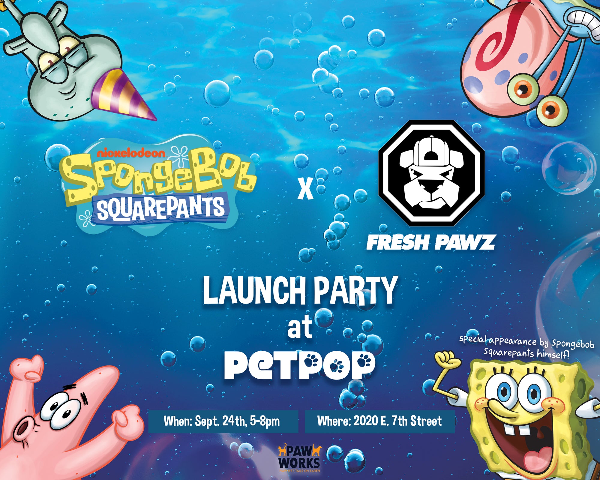 Fresh Pawz x Spongebob x PetPop Launch Party