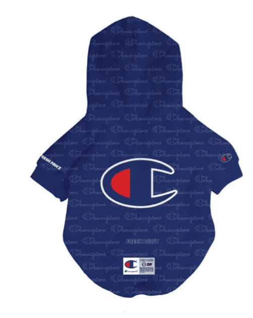 Champion X Fresh Pawz - Logo Repeat Hoodie | Dog Clothing | Fresh Pawz